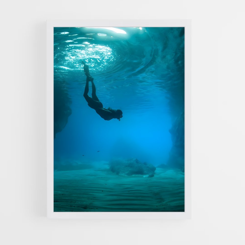 Poster Plongée Mystérieuse – affiche Plongée en apnée (vue 3)